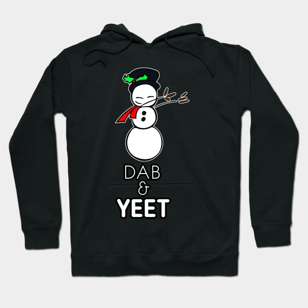 Dab & Yeet - Cute Holiday Snowman Hoodie by MaystarUniverse